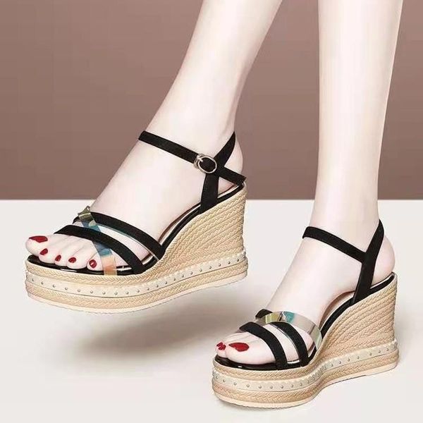 summer platform sandals 2021 fashion women strap gladiator sandal wedges shoes casual woman peep toe espadrille femme, Black
summer platform sandals 2021 fashion women strap gladiator sandal wedges shoes casual woman peep toe espadrille femme, Black
