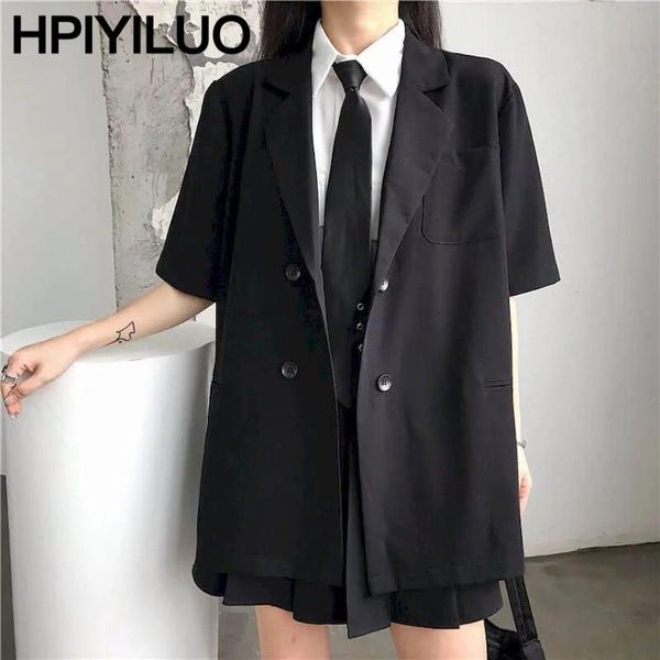 women's suits & blazers black suit summer thin section 2021 korean version loose double-breasted dark short-sleeved jacket female trend, White;black
women's suits & blazers black suit summer thin section 2021 korean version loose double-breasted dark short-sleeved jacket female trend, White;black