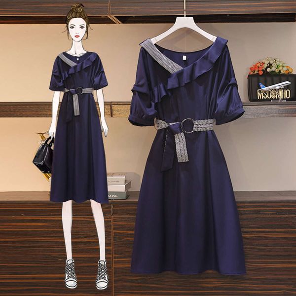 big size women's clothing age reduction slightly fat sister 2020 summer new style belly cover waist show thin temperament smart dress, Black;gray
big size women's clothing age reduction slightly fat sister 2020 summer new style belly cover waist show thin temperament smart dress, Black;gray