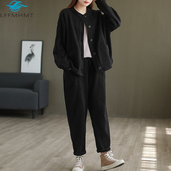 2021 winter fall fashion new casual fleece women literary chinese vintage short coat slim pant two piece twinsets 7xhi, Gray
2021 winter fall fashion new casual fleece women literary chinese vintage short coat slim pant two piece twinsets 7xhi, Gray