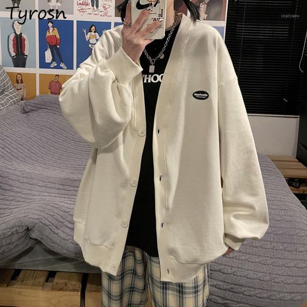 women's hoodies & sweatshirts no hat women baggy all-match solid v-neck oversize korean style high street button-up outwear students ch, Black
women's hoodies & sweatshirts no hat women baggy all-match solid v-neck oversize korean style high street button-up outwear students ch, Black