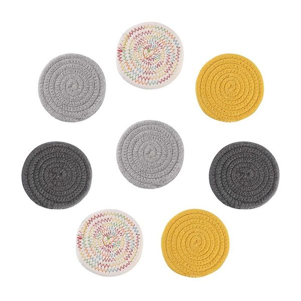 mats & pads 8 pcs handmade cotton braided coasters for drinks,anti slip heat insulation fast water absorption home decor cup mat
mats & pads 8 pcs handmade cotton braided coasters for drinks,anti slip heat insulation fast water absorption home decor cup mat