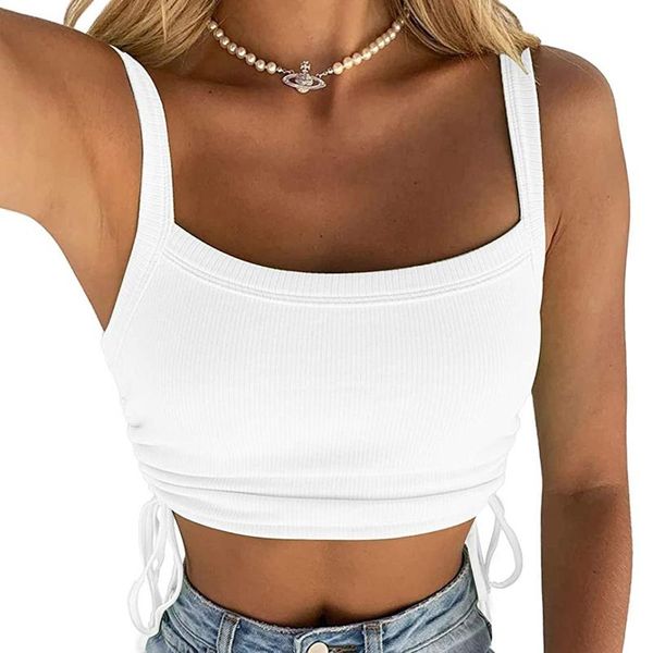 women's tanks & camis y2k crop one shoulder belt hollow wrinkled bandage camisole summer casual sleeveless tank blouse corset, White
women's tanks & camis y2k crop one shoulder belt hollow wrinkled bandage camisole summer casual sleeveless tank blouse corset, White