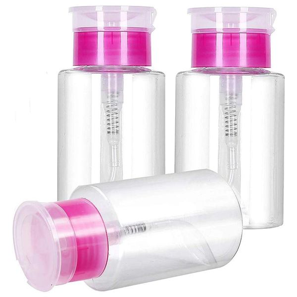 storage bottles & jars 3 pack push down dispenser, nail polish remover empty bottle, container for makeup liquid remover, 180ml, pink ca
storage bottles & jars 3 pack push down dispenser, nail polish remover empty bottle, container for makeup liquid remover, 180ml, pink ca