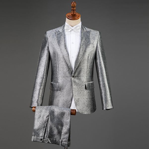 bright purple silver black blazer suit mens chorus stage clothing presenter singer male costume wedding groom slim formal suits, Black;red
bright purple silver black blazer suit mens chorus stage clothing presenter singer male costume wedding groom slim formal suits, Black;red