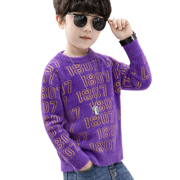 2021 new fashionable knitted round turtleneck purple boy's brown mesh children spring casual autumn sweater 3bdm, Blue
2021 new fashionable knitted round turtleneck purple boy's brown mesh children spring casual autumn sweater 3bdm, Blue