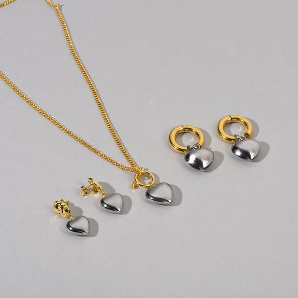 chokers european and american contrast peach heart necklace earrings love lava female ot buckle, Golden;silver
chokers european and american contrast peach heart necklace earrings love lava female ot buckle, Golden;silver