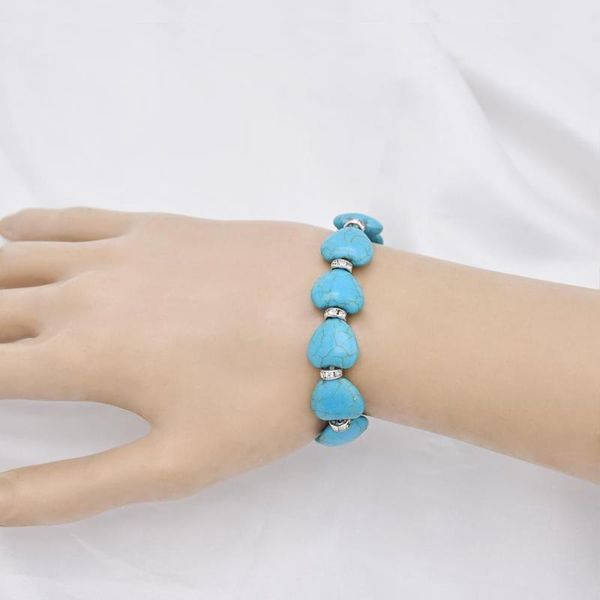 link, chain cute turquoises stone bracelets for women girl elastic heart tortoise bone shape bracelet adjustable friendship jewelry gift, Black
link, chain cute turquoises stone bracelets for women girl elastic heart tortoise bone shape bracelet adjustable friendship jewelry gift, Black