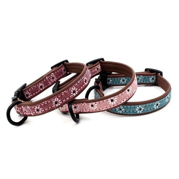 microfiber leahter girl cat collar for small cat adjustable collar daisy print floral plastic buckle pet lead supplies
microfiber leahter girl cat collar for small cat adjustable collar daisy print floral plastic buckle pet lead supplies