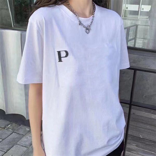 casual short sleeve t shirt silver letters 3d embossed tees women summer shirt, White
casual short sleeve t shirt silver letters 3d embossed tees women summer shirt, White