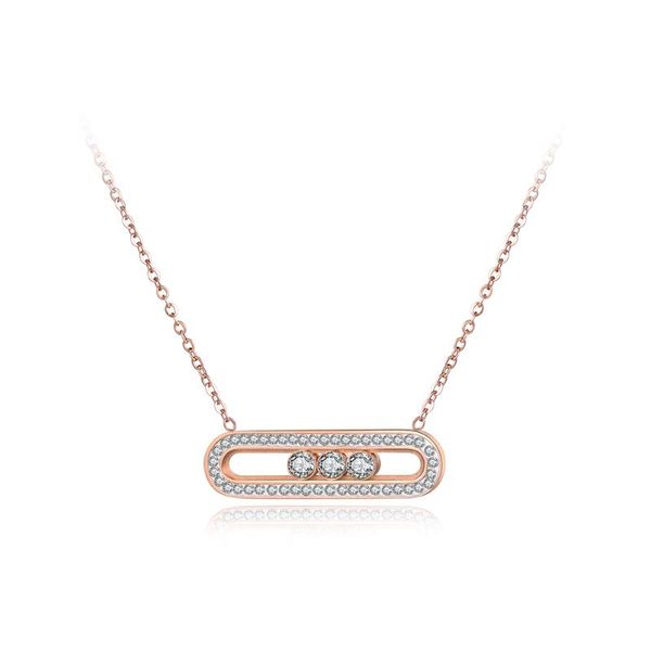 pendant necklaces necklace stainless steel silver & rose gold color slidable rhinestone crystal engagemen jewelry n18074
pendant necklaces necklace stainless steel silver & rose gold color slidable rhinestone crystal engagemen jewelry n18074