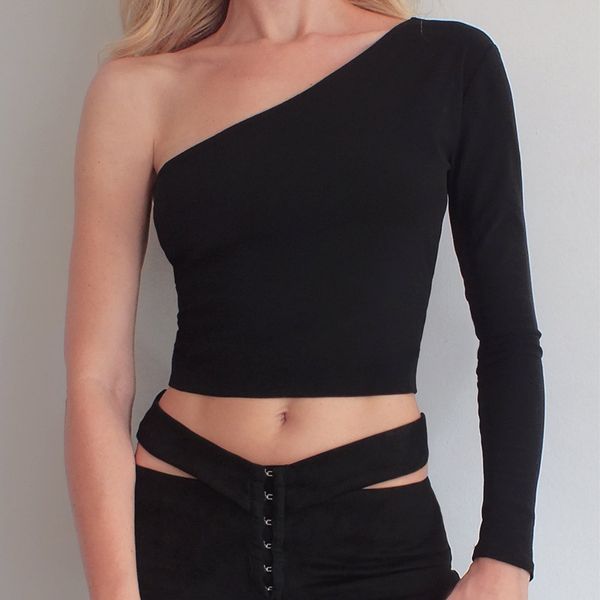 fashion print long sleeve skew collar black bandage womens backless t-shirt cropped streetwear clothes, White
fashion print long sleeve skew collar black bandage womens backless t-shirt cropped streetwear clothes, White