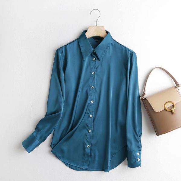 2021 new blouses women green long sleeve blouse satin soft ol blusas 8d6t, White
2021 new blouses women green long sleeve blouse satin soft ol blusas 8d6t, White