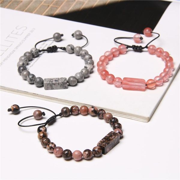 beaded, strands rectangle stone beads charm bracelets couples natural 8 mm rhodonite men vintage braid bangle women adjustable jewelry, Black
beaded, strands rectangle stone beads charm bracelets couples natural 8 mm rhodonite men vintage braid bangle women adjustable jewelry, Black