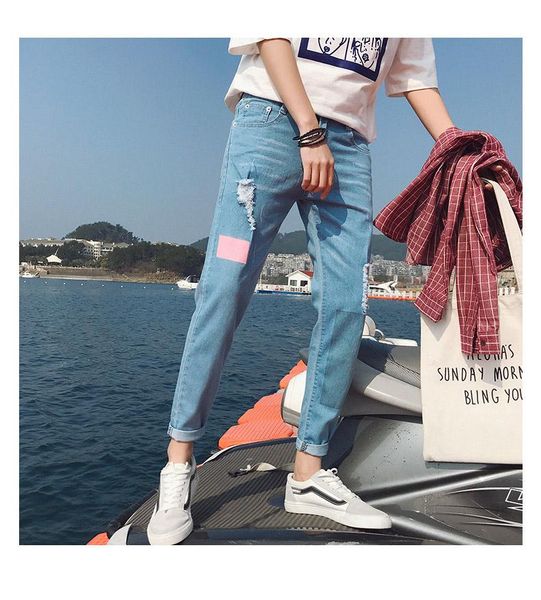 men's jeans men stretch est arrivals fashion long straight leg slim fit casual hole strech denim pants skinny, Blue
men's jeans men stretch est arrivals fashion long straight leg slim fit casual hole strech denim pants skinny, Blue