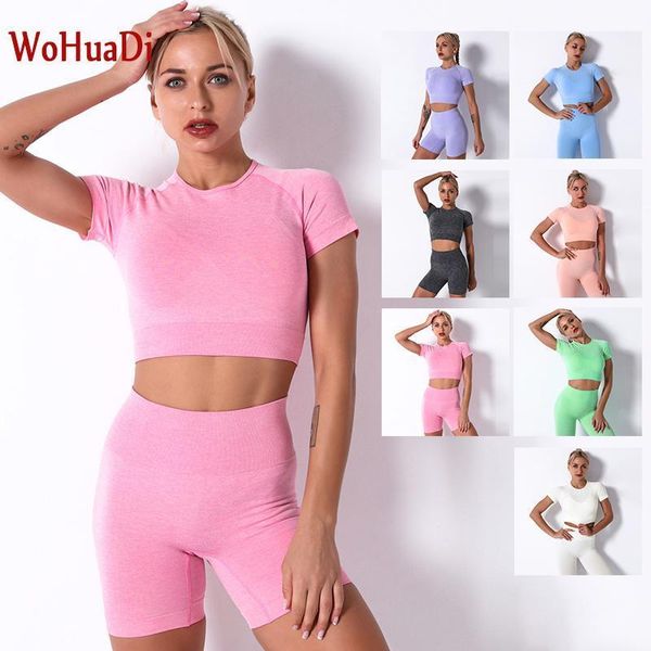 seamless yoga crop shorts set women clothes sport t-shirt+leggings push up fitness workout gym suit tight size small
seamless yoga crop shorts set women clothes sport t-shirt+leggings push up fitness workout gym suit tight size small