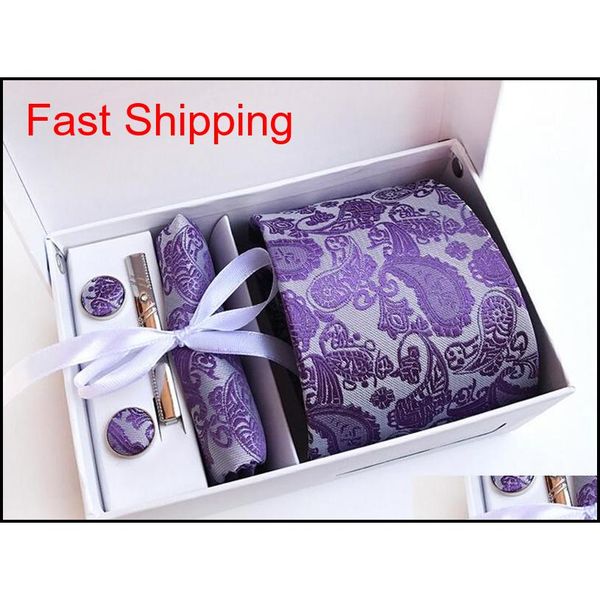 classic men neck tie set (tie+tie clips+cufflinks+hanky+box) paisley necktie man formal silk tie suit business tie wedd qyltfv mj_fashion, Black;blue
classic men neck tie set (tie+tie clips+cufflinks+hanky+box) paisley necktie man formal silk tie suit business tie wedd qyltfv mj_fashion, Black;blue