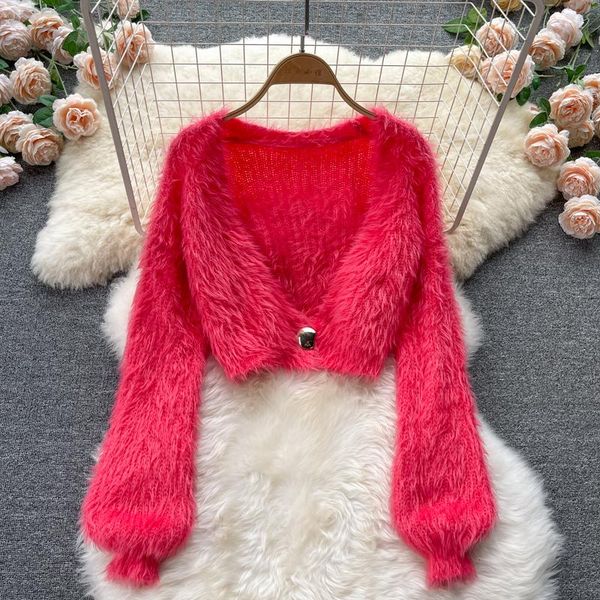 women's knits & tees street light luxury autumn women sweater fashion baggy short mohair cardigan pull femme cashemere feminina sueter, White
women's knits & tees street light luxury autumn women sweater fashion baggy short mohair cardigan pull femme cashemere feminina sueter, White