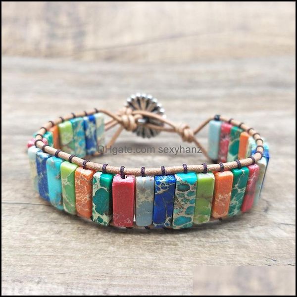 shuangsheng chakra bracelet jewelry handmade mti color natural stone tube beads leather wrap couples bracelets gifts beaded, strands drop de, Black
shuangsheng chakra bracelet jewelry handmade mti color natural stone tube beads leather wrap couples bracelets gifts beaded, strands drop de, Black