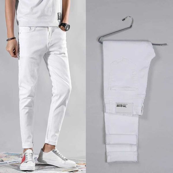 2021 new men stretch skinny jeans fashion casual slim fit denim trousers blue black white sky blue pants male brand clothes x0621
2021 new men stretch skinny jeans fashion casual slim fit denim trousers blue black white sky blue pants male brand clothes x0621
