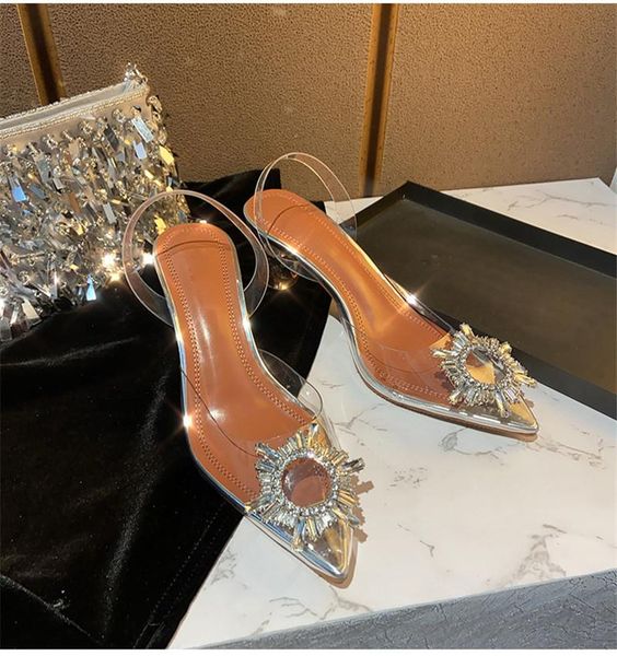dress shoes 2021 luxury sun diamond clear sandals women designer runway pointed toe high heels pumps lady summer party, Black
dress shoes 2021 luxury sun diamond clear sandals women designer runway pointed toe high heels pumps lady summer party, Black