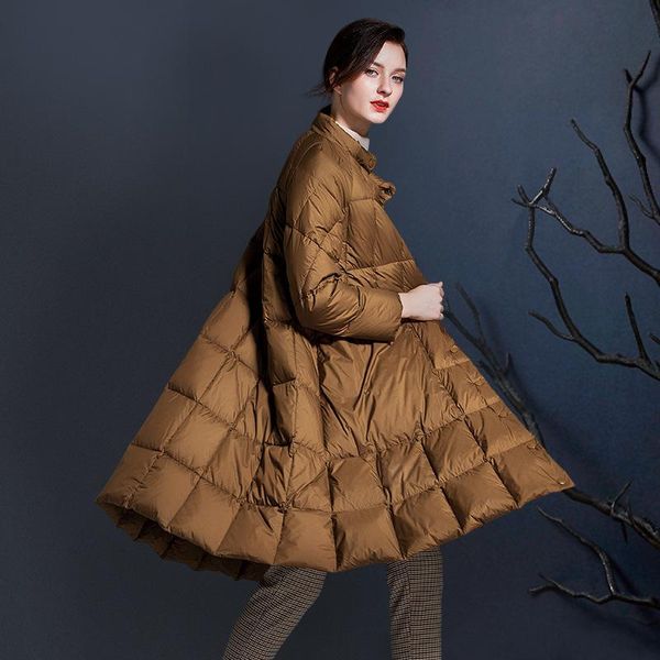 women's wool & blends down jacket women 2021 winter loose collar mid-length european and american white duck thickened, Black
women's wool & blends down jacket women 2021 winter loose collar mid-length european and american white duck thickened, Black