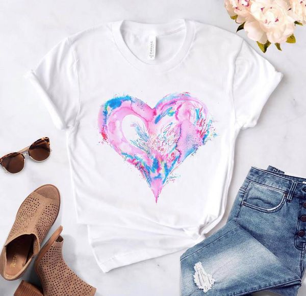 female t-shirt love heart lady casual t-shirt harajuku streetwear short sleeve o-neck tees camisetas mujer, White
female t-shirt love heart lady casual t-shirt harajuku streetwear short sleeve o-neck tees camisetas mujer, White