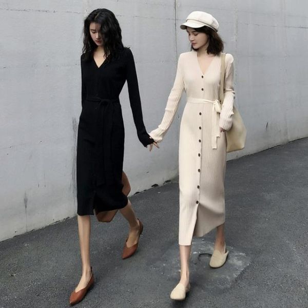casual dresses autumn elegant women's clothing saches v-neck office ladies loose vestidos long dress women elastic knitting cotton, Black;gray
casual dresses autumn elegant women's clothing saches v-neck office ladies loose vestidos long dress women elastic knitting cotton, Black;gray