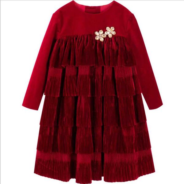 baby girl red vintage velvet princess dress kids casual diamond birthday party pleated layered dress, Red;yellow
baby girl red vintage velvet princess dress kids casual diamond birthday party pleated layered dress, Red;yellow