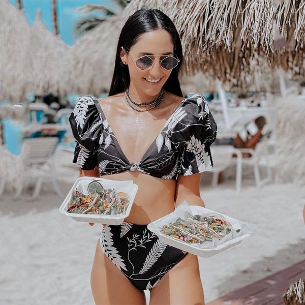 one-piece suits bikinis de manga corta para mujer, traje bao cintura alta, ropa playa con estampado hojas, bikini femenino
one-piece suits bikinis de manga corta para mujer, traje bao cintura alta, ropa playa con estampado hojas, bikini femenino