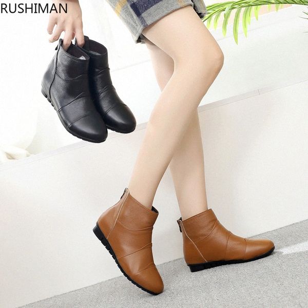 rushimean genuine leather flat bottom anti skid comfortable short boots flat soft bottom womens boots casual warm cotton shoes wedge b b38q#, Black
rushimean genuine leather flat bottom anti skid comfortable short boots flat soft bottom womens boots casual warm cotton shoes wedge b b38q#, Black