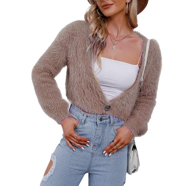 women's sweaters mohair cardigans women fall loose casual v neck short cardigan long sleeve plush knit sweater, White;black
women's sweaters mohair cardigans women fall loose casual v neck short cardigan long sleeve plush knit sweater, White;black