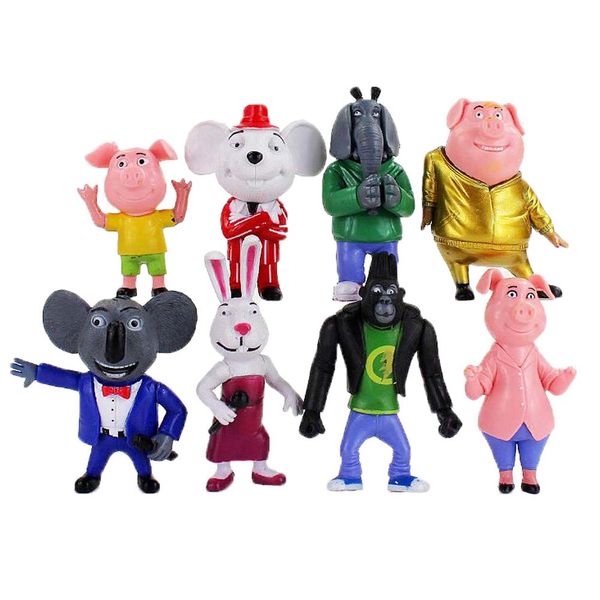 7-10cm 8pcs/lot sing figure toy buster koala johnny rossi minna mike pig rabbit elephant mouse orangutan animals model doll
7-10cm 8pcs/lot sing figure toy buster koala johnny rossi minna mike pig rabbit elephant mouse orangutan animals model doll