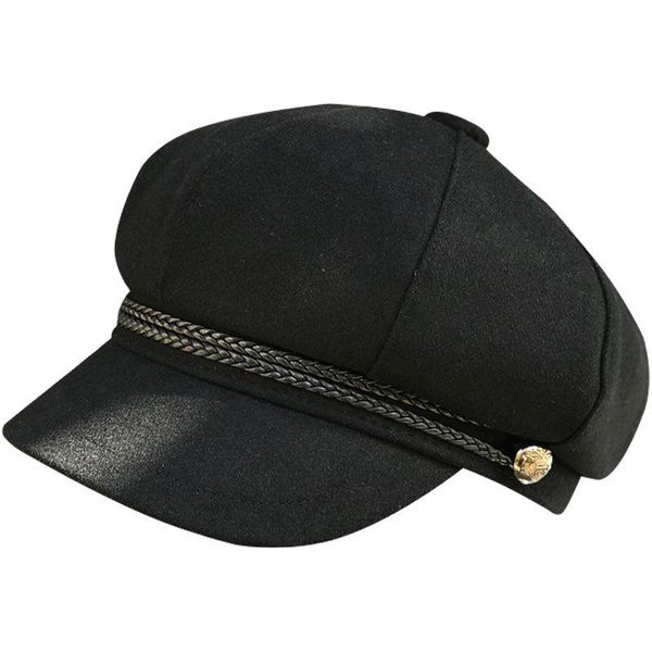 berets 2021 product leather braid rope woolen octagonal hat female autumn and winter england retro beret fedora, Blue;gray
berets 2021 product leather braid rope woolen octagonal hat female autumn and winter england retro beret fedora, Blue;gray