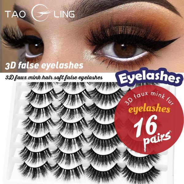 false eyelashes taoling 16 pairs multipack 3d faux mink hair handmade wispy fluffy long lashes makeup tools lash
false eyelashes taoling 16 pairs multipack 3d faux mink hair handmade wispy fluffy long lashes makeup tools lash