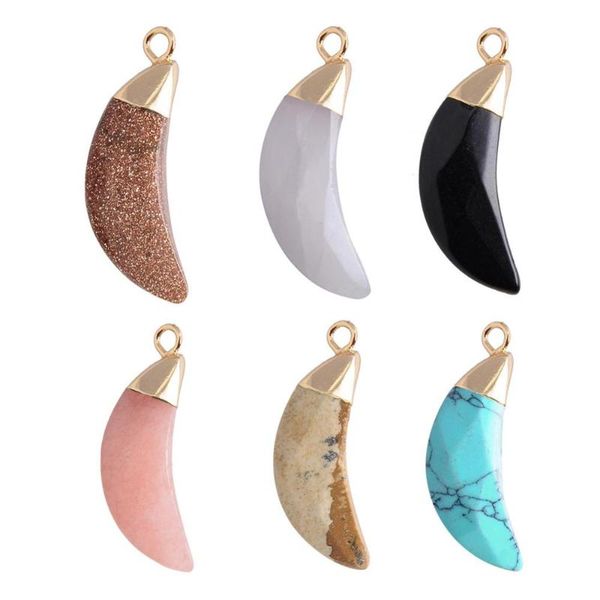 chokers crescent moon shaped charm natural stone pendant with gold plated brass bail chakra healing point reiki chain, Golden;silver
chokers crescent moon shaped charm natural stone pendant with gold plated brass bail chakra healing point reiki chain, Golden;silver