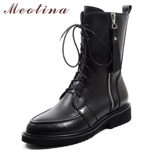 meotina autumn real leather ankle boots women zipper thick heels short boots genuine leather round toe shoes lady winter size 42 210608, Black
meotina autumn real leather ankle boots women zipper thick heels short boots genuine leather round toe shoes lady winter size 42 210608, Black