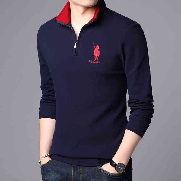 spring cotton long sve t-shirt men's wear solid color zipper lapel large size t-shirt middle-aged and young polo shirt top, White;black
spring cotton long sve t-shirt men's wear solid color zipper lapel large size t-shirt middle-aged and young polo shirt top, White;black