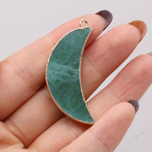 charms natural semi-precious stone pendant moon shape green aventurine diy jewelry making necklace bracelet gift, Bronze;silver
charms natural semi-precious stone pendant moon shape green aventurine diy jewelry making necklace bracelet gift, Bronze;silver