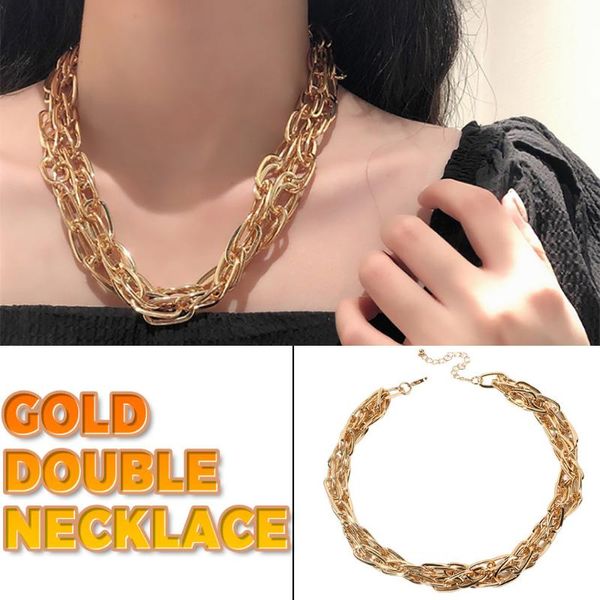 chokers otoky necklace alloy chain choker gothic adjustable punk metal for girls with a strong personality, Golden;silver
chokers otoky necklace alloy chain choker gothic adjustable punk metal for girls with a strong personality, Golden;silver