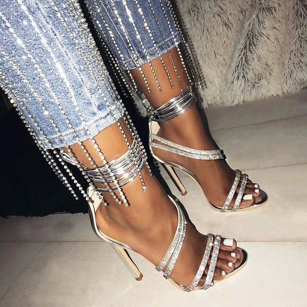 sandals summer fashion high heel 11cm women rhinestone crystal ladies shoes design party open-toed, Black
sandals summer fashion high heel 11cm women rhinestone crystal ladies shoes design party open-toed, Black