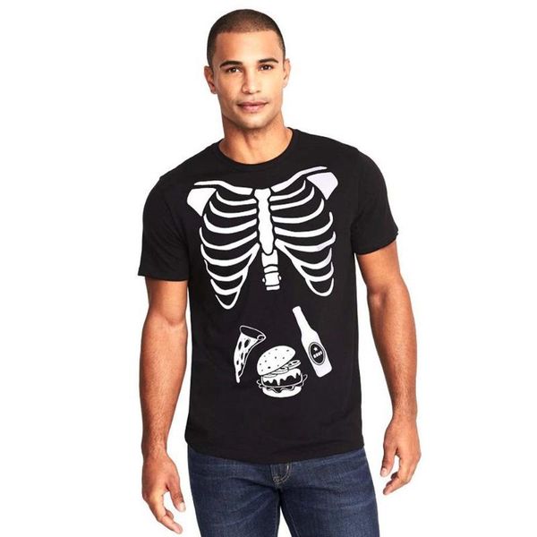 men's t-shirts skeleton cute halloween creative design man print & tees, White;black
men's t-shirts skeleton cute halloween creative design man print & tees, White;black