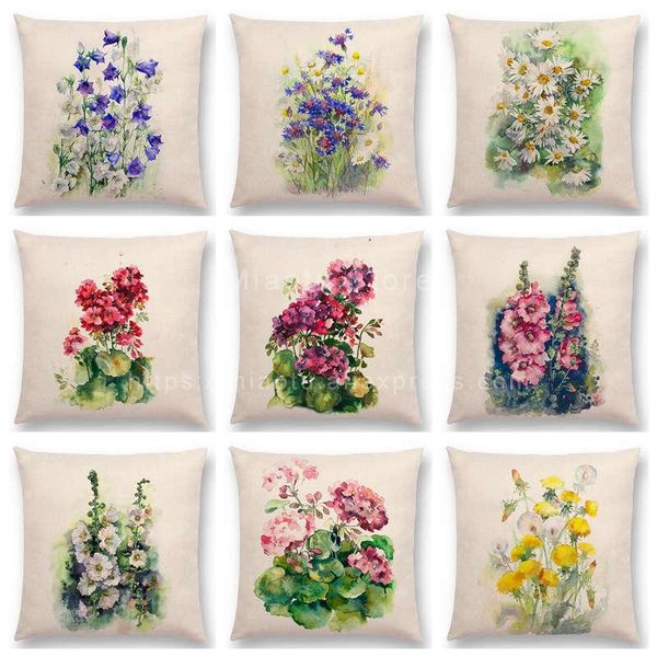 watercolor flowers linen cushion cover bluebells geranium cornflowers hollyhocks bouquet floral aquarelle sofa throw pillow case
watercolor flowers linen cushion cover bluebells geranium cornflowers hollyhocks bouquet floral aquarelle sofa throw pillow case
