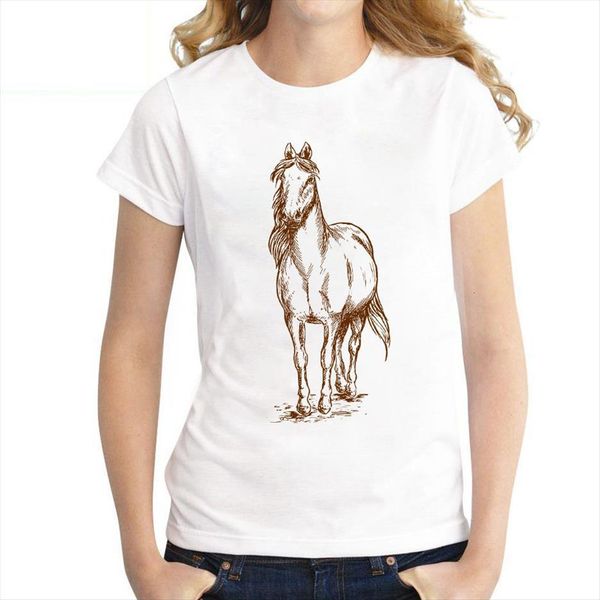 abstract horse graphics fun retro womens o neck short sleeve ladies summer hipster, White
abstract horse graphics fun retro womens o neck short sleeve ladies summer hipster, White