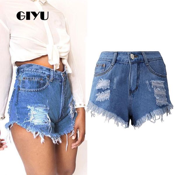 women's shorts giyu ripped summer holes women high waist skinny casual blue denim feminino spodenki damskie, White;black
women's shorts giyu ripped summer holes women high waist skinny casual blue denim feminino spodenki damskie, White;black