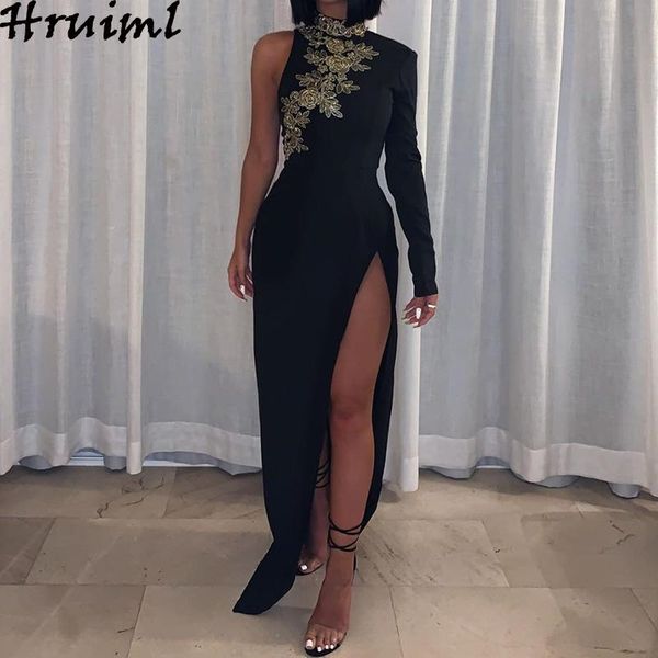 casual dresses embroidery women dress stand collar long sleeve one shoulder split irregular female maxi autumn slim evening party, Black;gray
casual dresses embroidery women dress stand collar long sleeve one shoulder split irregular female maxi autumn slim evening party, Black;gray