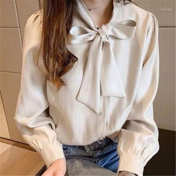 office lady tie-neck women imitation silk blouse shirt spring long sleeve blouses elegant bow work wear female blusas women's & shirts, White
office lady tie-neck women imitation silk blouse shirt spring long sleeve blouses elegant bow work wear female blusas women's & shirts, White