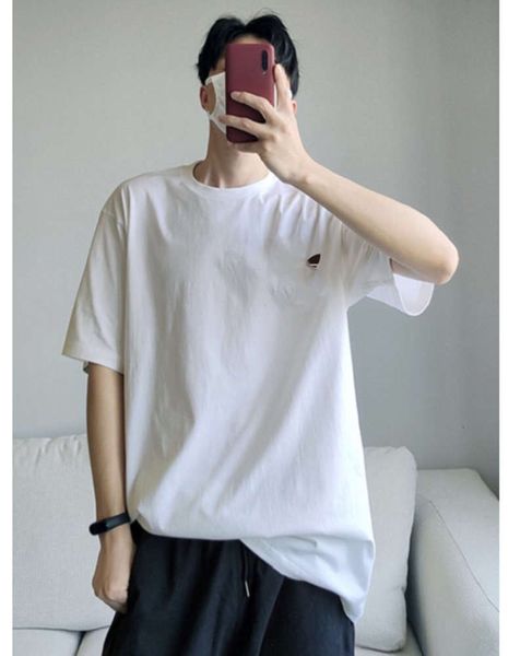 summer new men's and women's solid color t-shirt 100 pure cotton short-sleeved round neck loose print trendy top, White;black
summer new men's and women's solid color t-shirt 100 pure cotton short-sleeved round neck loose print trendy top, White;black