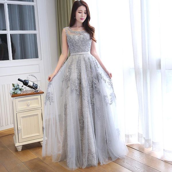 party dresses 2021 evening grey sleeveless appliques silver formal gown long dress vestido de festa, White;black
party dresses 2021 evening grey sleeveless appliques silver formal gown long dress vestido de festa, White;black