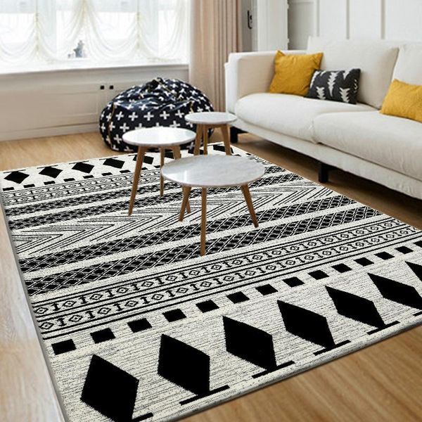carpets liu simple modern living room table sofa carpet decorative tatami bed bedroom rug black and white geometric mat 80*120cm
carpets liu simple modern living room table sofa carpet decorative tatami bed bedroom rug black and white geometric mat 80*120cm